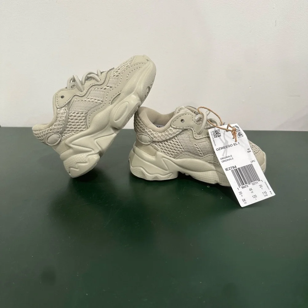 Adidas Toddler Ozweego EL I Beige Sneakers 5K - Picture 2 of 5